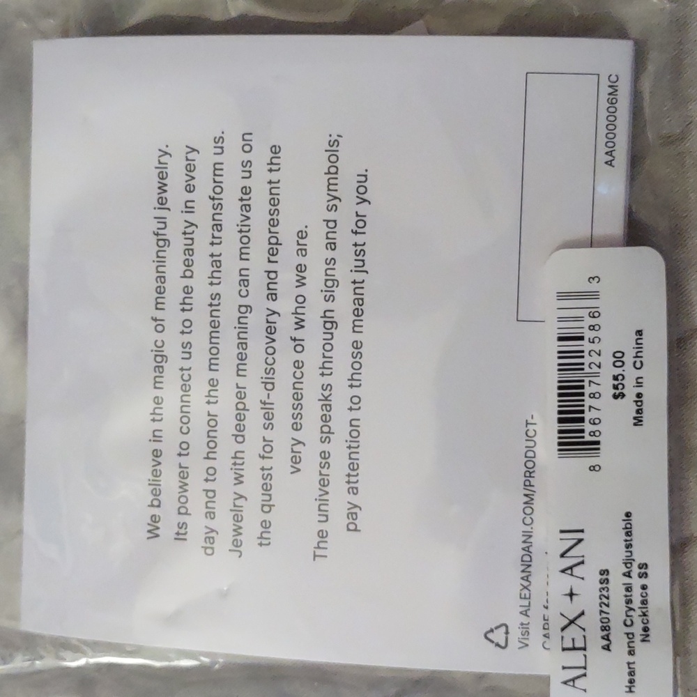 Alex and Ani Heart and Crystal Necklace - Picture 5 of 5